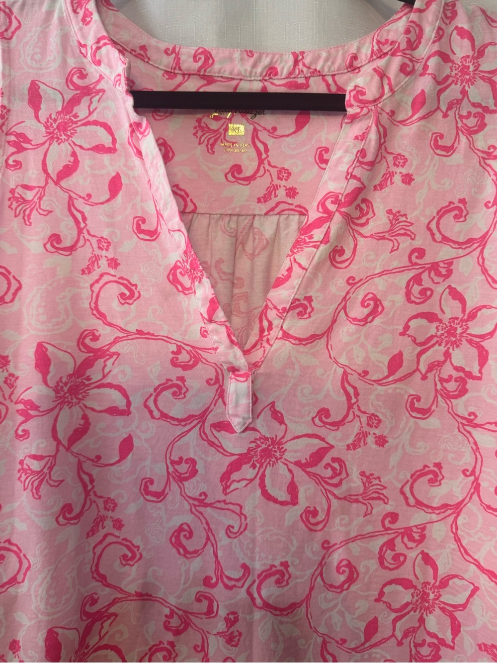 Lilly Pulitzer Pink Floral Sleeveless V-Neck Mini Dress - Picture 3 of 7